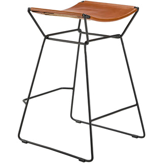 Contemporary Celerio Counter Stool featuring a comfortable cushioned seat and footrest