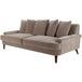 Upholstery: Medium Gray; Base: Dark Brown