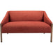 Upholstery: Burnt Orange; Base: Dark Brown