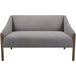 Upholstery: Gray; Base: Dark Brown