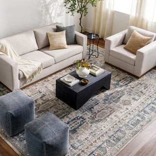 Amherst Sofa AHR-001 in elegant cream fabric with deep cushions and sleek design