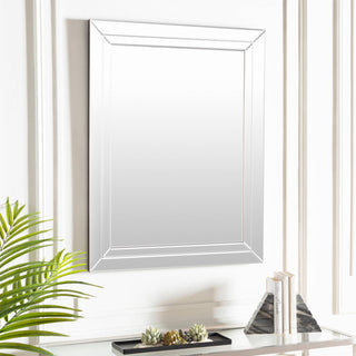  Elegant and timeless design of Ramsey accent mirror in a modern living room